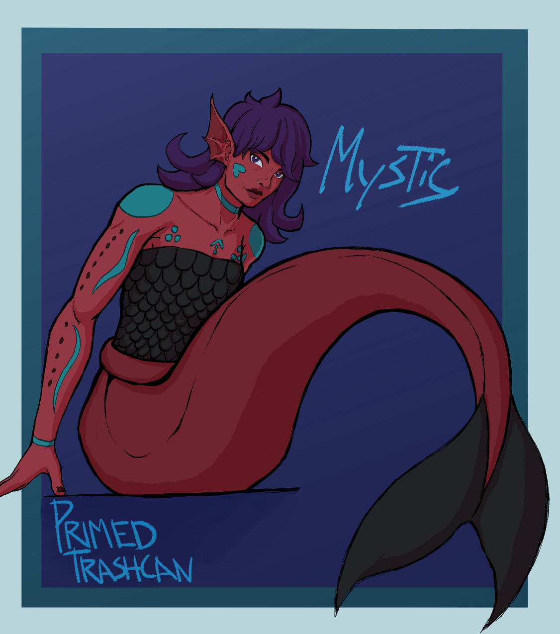 An ArtFight attack of a character named Mystic