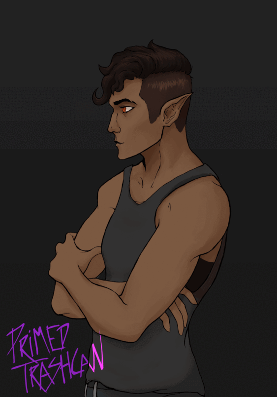 Drawing of a DnD OC, Jasper Nightshade